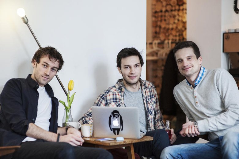 Troje ze współzałożycieli Everytap. Od lewej: Adam Pachucki, Kamil Łukasiewicz i Radek Sadurski.