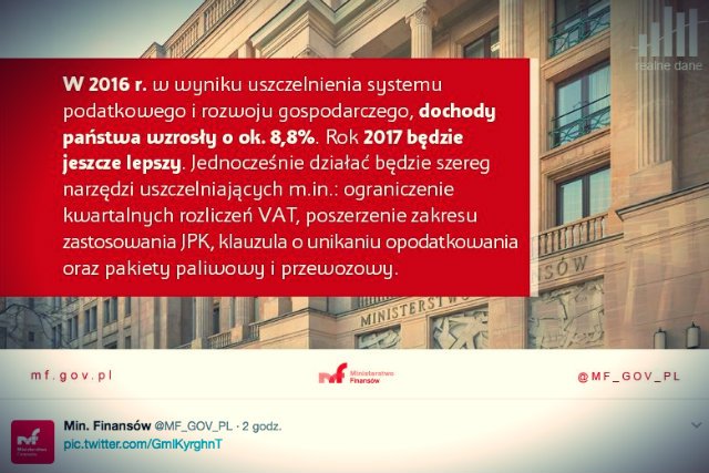 Ministerstwo Finansów pochwaliło się na Twitterze sukcesami w ściąganiu VAT.