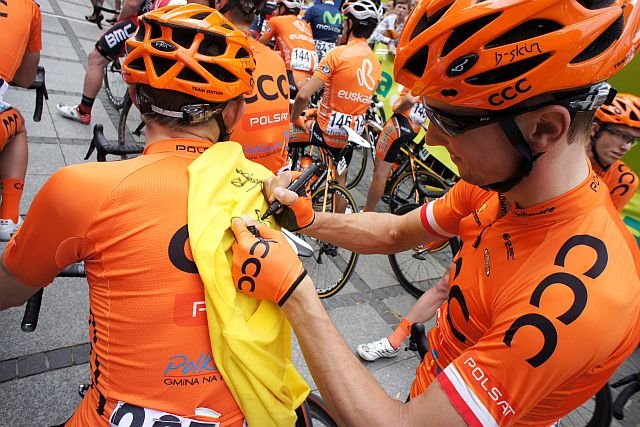 CCC od dawna sponsoruje polskich kolarzy. Na zdjęciu drużyna teamu CCC Polkowice