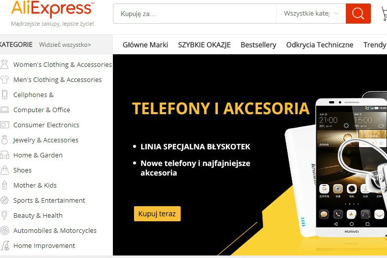 AliExpress daje Polakom możliwość płacenia za pomocą PayU